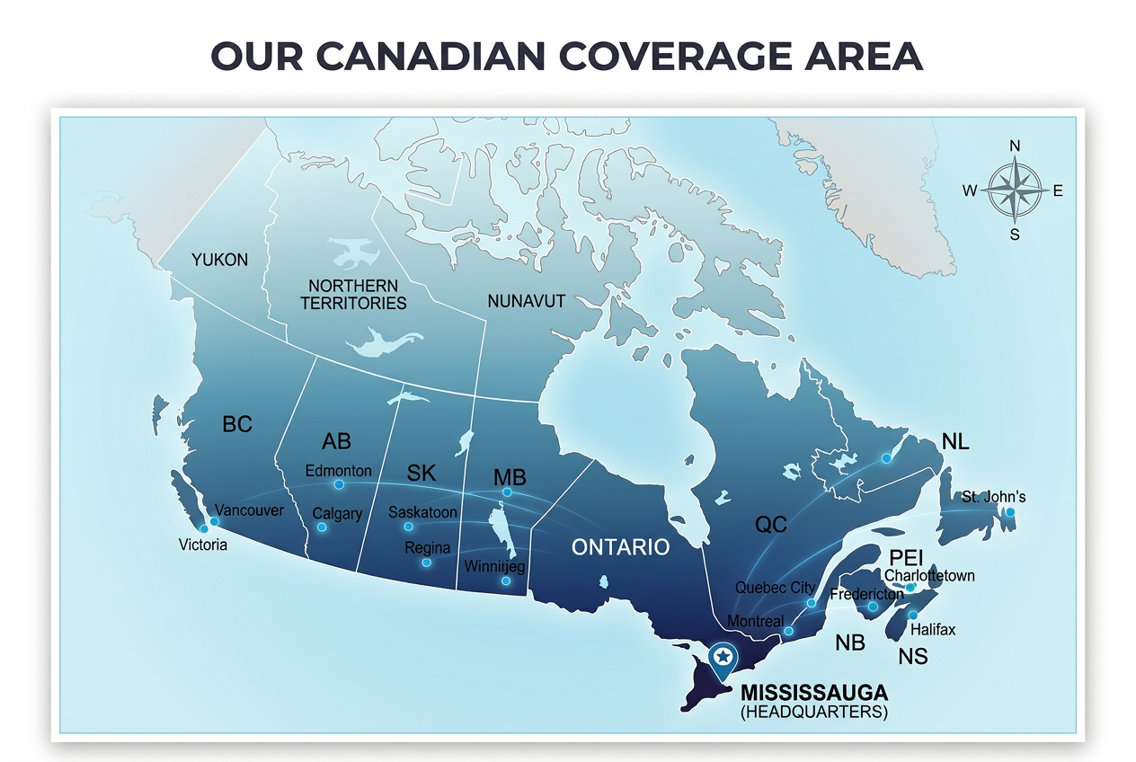 3C coverage map of Ontario and across Canada